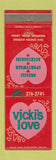 Matchbook Cover - Vicki's Love Women's Clothes Memphis TN