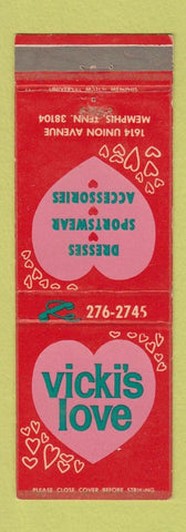 Matchbook Cover - Vicki's Love Women's Clothes Memphis TN