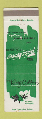 Matchbook Cover - Trade Winds Hotel Courts Biloxi Stafford Springs MS Memphis TN