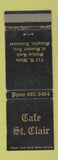 Matchbook Cover - Cafe St Clair Memphis TN WORN