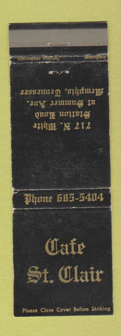 Matchbook Cover - Cafe St Clair Memphis TN WORN
