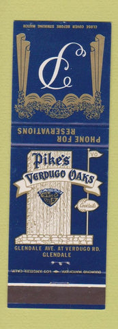 Matchbook Cover - Pike's Verdugo Oaks Glendale CA