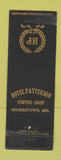 Matchbook Cover - Hotel Patterson Coffee Shop Hagerstown MD WORN