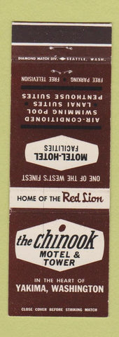 Matchbook Cover - Chinook Motel Tower Yakima WA