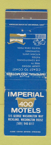 Matchbook Cover - Imperial 400 Motels Richland WA WEAR