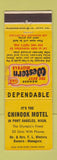 Matchbook Cover - Best Western Chinook Motel Port Angeles WA WEAR