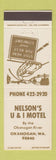 Matchbook Cover - Nelson's U&I Motel Okanogan WA