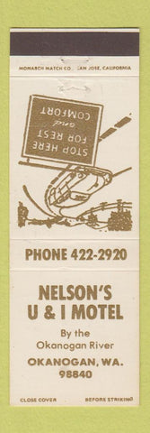Matchbook Cover - Nelson's U&I Motel Okanogan WA