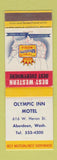 Matchbook Cover - Best Western Olympic Inn Motel Aberdeen WA