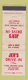 Matchbook Cover - Jer's Drive In Studio City CA WEAR
