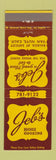 Matchbook Cover - Jeb's Restaurant Van Nuys CA