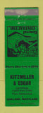Matchbook Cover - Kitzmiller & Edgar Contracting Oakland MD WORN