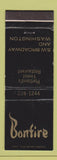 Matchbook Cover - Bonfire Restaurant Portland OR WEAR