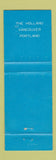 Matchbook Cover - The Holland Vancouver WA Portland OR WEAR