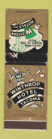 Matchbook Cover - Winthrop Hotel Tacoma WA WORN