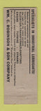 Matchbook Cover - Autoline oil Robinson Baltimore MD