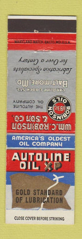 Matchbook Cover - WM Robinson Oil Baltimore MD