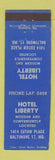 Matchbook Cover - Hotel Liberty Baltimore MD