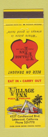 Matchbook Cover - Village Inn Pizza Parlors Lakewood CA