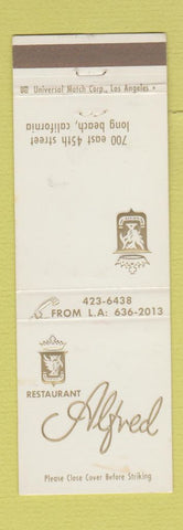 Matchbook Cover - Restaurant Alfred Long Beach CA