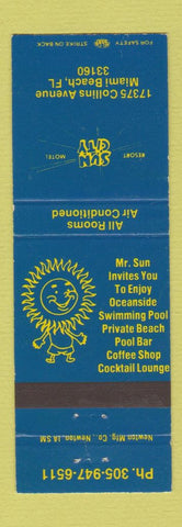 Matchbook Cover - Sun City Resort Motel Miami Beach FL