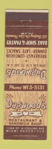 Matchbook Cover - Dagwood's Restaurant Miami Beach FL