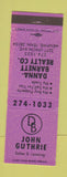 Matchbook Cover - John Guthrie Real Estate Danna Barnett Memphis TN