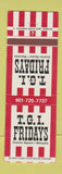 Matchbook Cover - TGI Friday's Restaurant Memphis TN