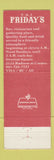 Matchbook Cover - TGI Friday's Restaurant Memphis TN