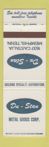 Matchbook Cover - Du Stan Metal Goods Memphis TN