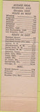 Matchbook Cover - Green Lantern Cafe Holbrook AZ odd manumark