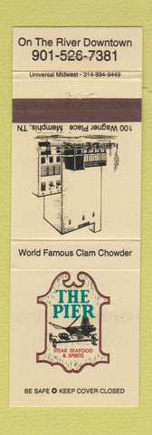 Matchbook Cover - The Pier Steak Seafood Memphis TN
