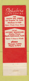 Matchbook Cover - Schabers Cafeteria Los Angeles North Hollywood CA