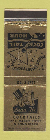 Matchbook Cover - Beau Tie Cocktail Bar North Long Beach CA