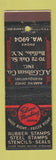 Matchbook Cover - AC Gibson Rubber Stamps Steel Stencil Buffalo NY