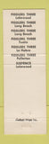 Matchbook Cover - Fiddlers Three Lakewood Long Beach Tustin La Habra CA