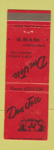 Matchbook Cover - Don Jose Restaurant Orange CA