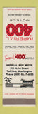 Matchbook Cover - Imperial 400 Motel Yakima WA