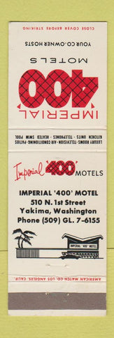 Matchbook Cover - Imperial 400 Motel Yakima WA