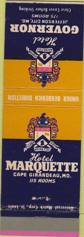 Matchbook Cover - Hotels Cape Girardeau MO Jefferson City