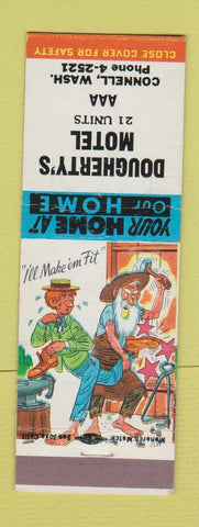 Matchbook Cover - Dougherty's Motel Connell WA hillbilly