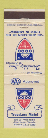 Matchbook Cover - TraveLure Motel Aberdeen WA