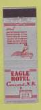 Matchbook Cover - Eagle Hotel Concord NH