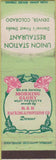 Matchbook Cover - Union State Restaurant Denver CO Morning Glory meat