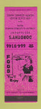 Matchbook Cover - Dorothy's Restaurant North Adams MA girlie PINK