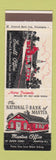 Matchbook Cover - National Bank of Mantua NJ