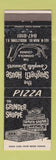 Matchbook Cover - Grinder Shoppe Pizza Middletown RI