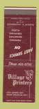 Matchbook Cover - Village Printers printing River Grove IL