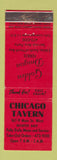 Matchbook Cover - Chiccago Tavern North Bay ON WEAR