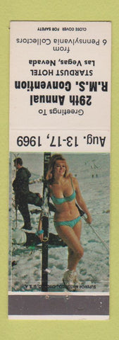 Matchbook Cover RMS Convention 1969 Las Vegas NV pinup match collectors Stardust